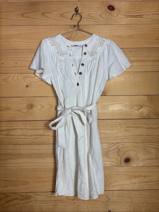Sonoma Dresses & Skirts - Sonoma white linen blend western style mini dress XS